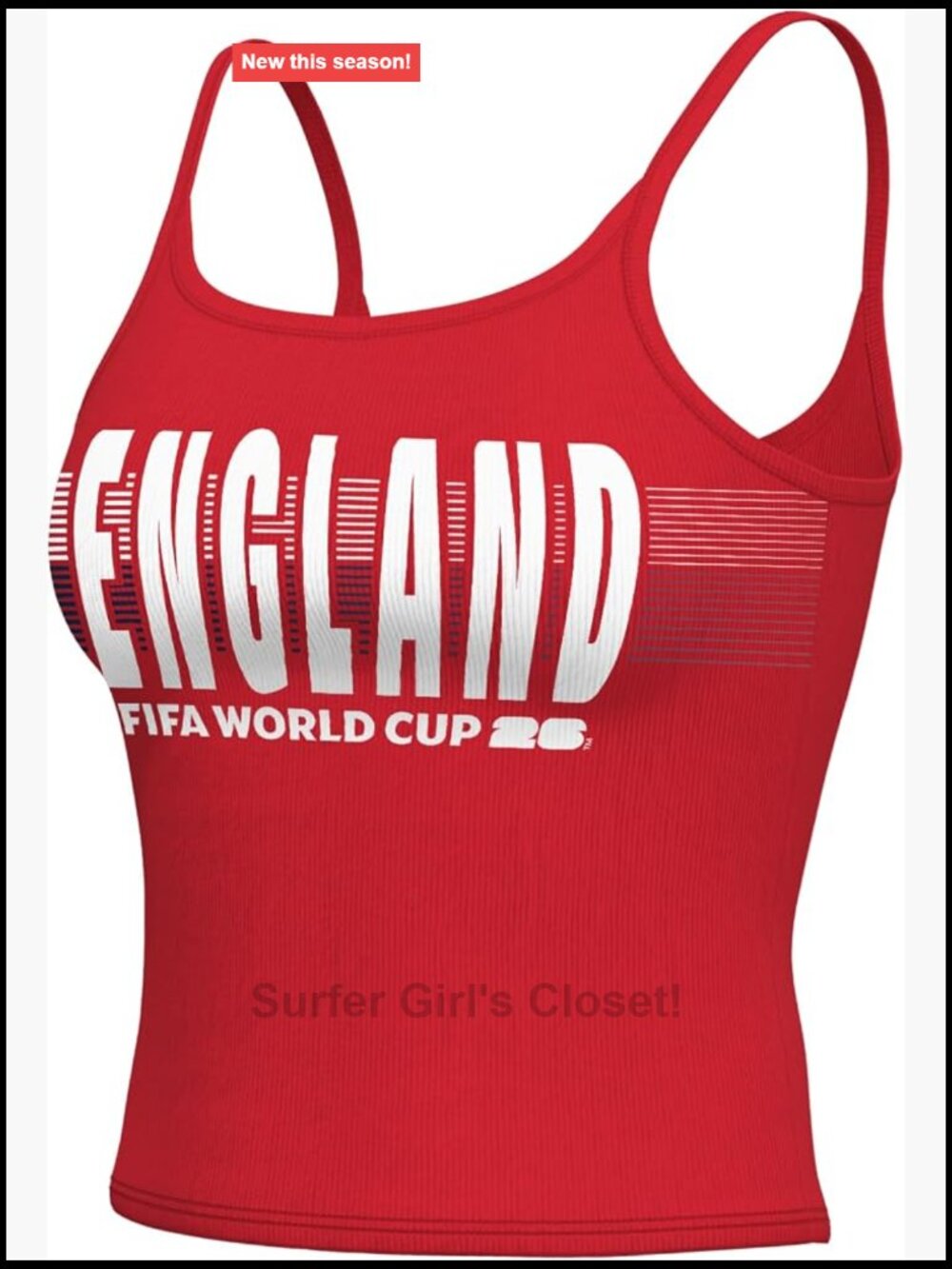 Officially Licensed FIFA 2026 Womens Spaghetti Strap Tank Top Cotton Blend